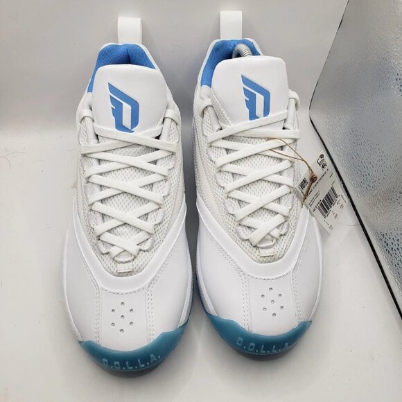 Adidas DAME CERTIFIED 2 LOW IE7794 White Blue Mens Basketball Shoes Size 7.5 - Picture 2 of 8